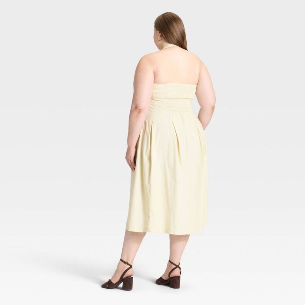 A New Day - Women's Midi Halter Dress - A New Day Cream 1X Cream - Picture 2 of 3